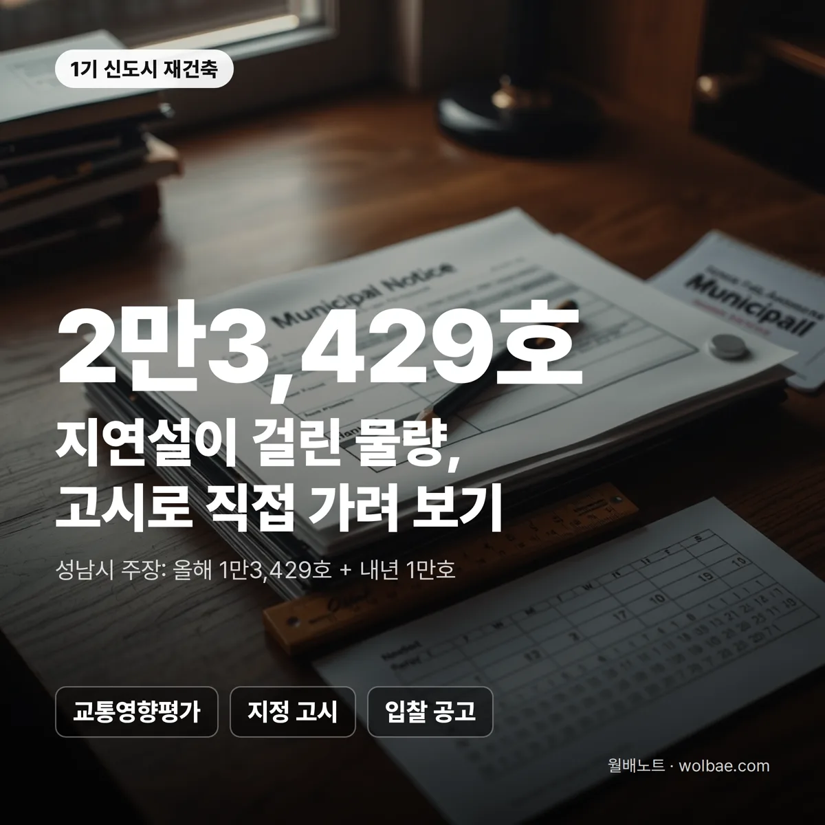 분당 지정 3~4개월 지연설, 고시·물량·평가 순서로 직접 짚는 법